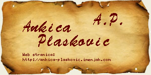 Ankica Plasković vizit kartica